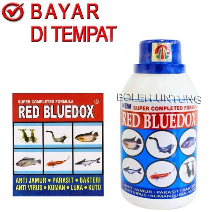 Jual [READY] RED BLUEDOX OBAT JAMUR IKAN GURAME MAS PATIN NILA LELE KOI ANTI VIRUS
