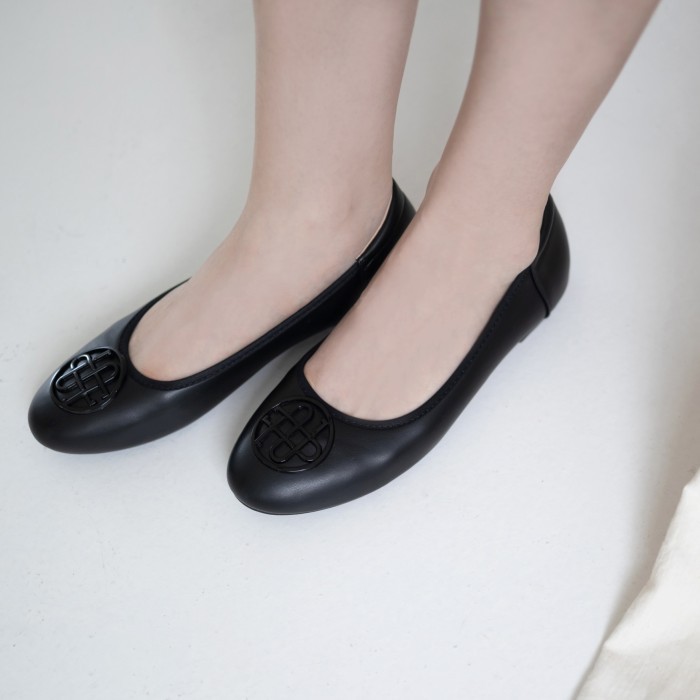 Ncy Shoes Sepatu Wanita Molly Flat Shoes Warna Hitam