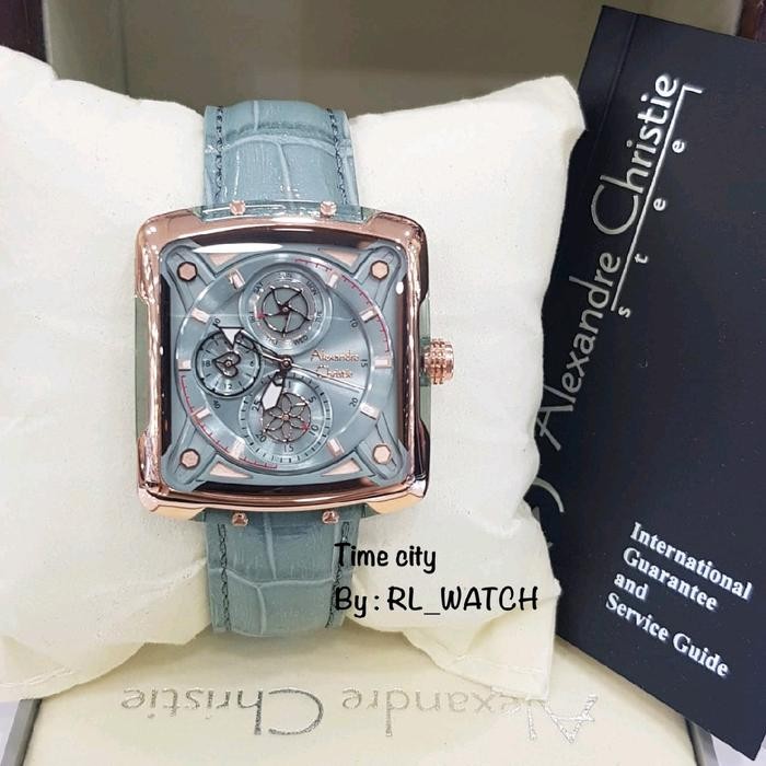 Alexandre Christie Ac3030 Crystal Case Ladies Analog Terbaru
