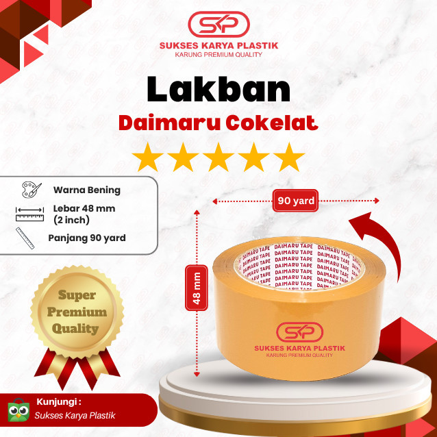

Promo Lakban 1 Dus Merek Daimaru Warna Cokelat Panjang Tape 90 Yard Cod