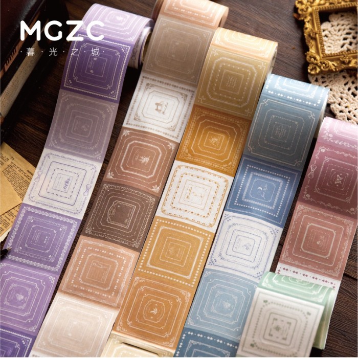 

Diskon (1Bd2) Washi Tape Selotip Kotak Bingkai Colorful Deco Journaling Cod