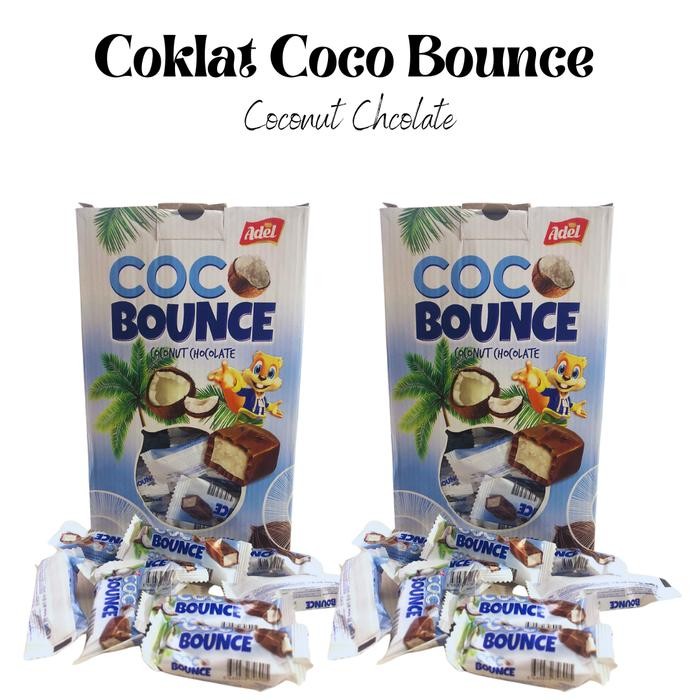 

terbaru !!! coklat bounce coconut chocolate 1 kg adel turkey - kurma elshanum cocoa food ready