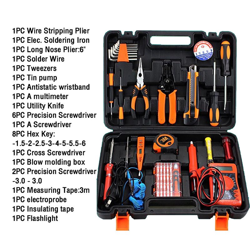 Paket Solder Listrik Iron Automatic 60 Watt Set /Paket Solder Lengkap Alat Solder , Multitester