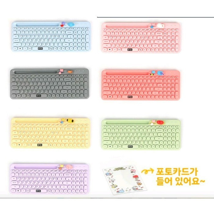 Multi Pairing Wireless Keyboard Bt21 Ori Korea Hangul Keyboard Kr