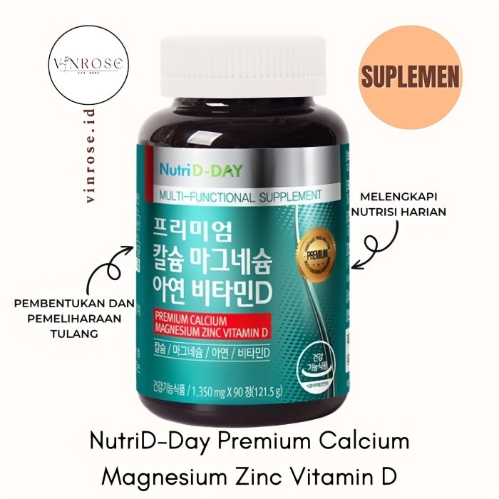 Nutrid-Day Premium Calcium Magnesium Zinc Vitamin D/ Suplemen Korea