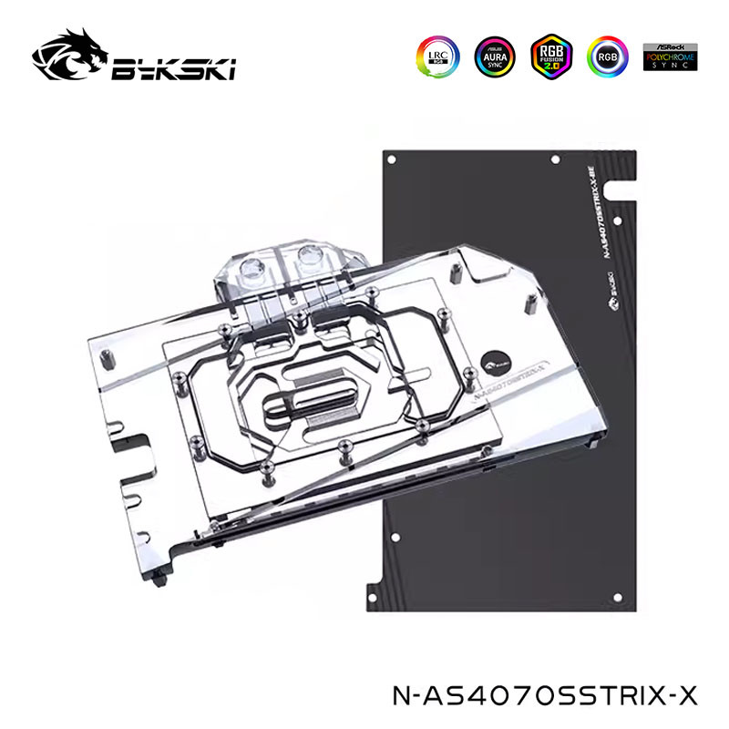 Bykski Water Block For ASUS ROG STRIX Geforce RTX 4070 Super O12G GAMING Graphics Card Cooler With B