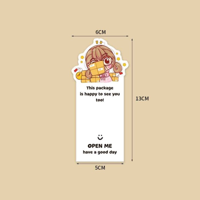 

50 Pcs Stiker Label Open Me Stiker Label Have A Good Day