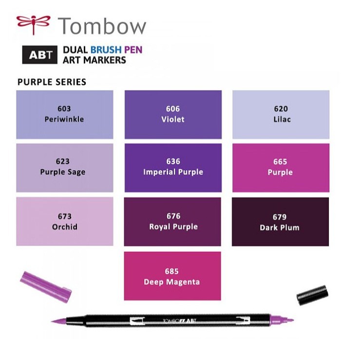 

Tombow Dual Brush Pen ABT - Purple Series