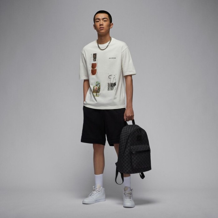 Air Jordan 23 Monogram Backpack Black MA0758-KK2 (20L) Original Resmi