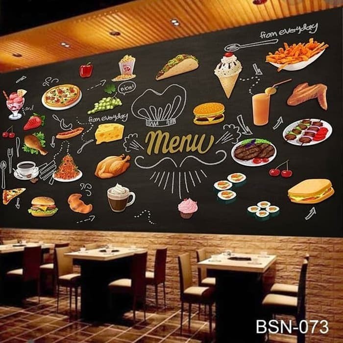 WALLPAPER CUSTOM 3D WALLPAPER DINDING CAFE 5