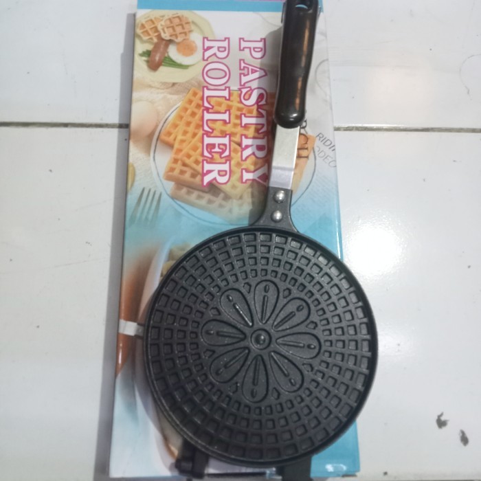 cetakan kue semprong premium teflon anti lengket cetakn egg roll bulat