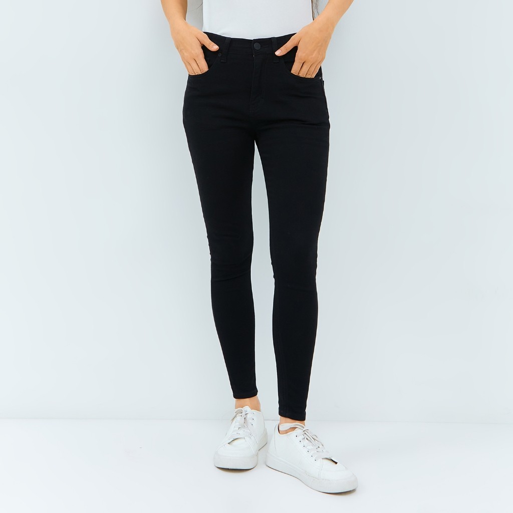 Emba Ladies - Ailee Celana Panjang Skinny Jeans Wanita Warna Hitam
