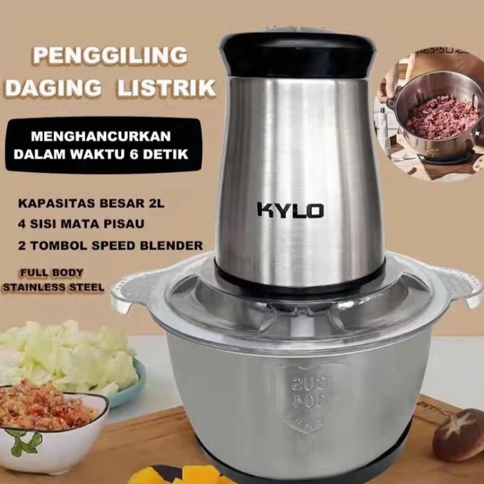 Chopper blender daging stainless / food chopper stainless* awet aman berkualitas