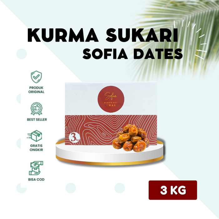 

Kurma Sofia Sukari 3kg Asli Korma Sukkari Premium 3kg Sofia Original