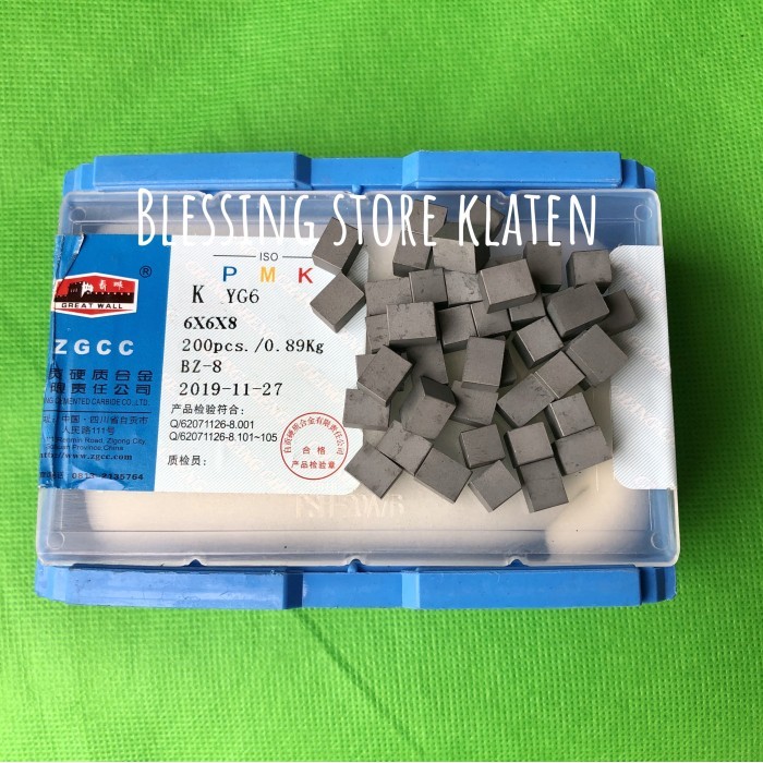 #####] PISAU BUBUT MATA WIDIA / BATU WIDIA / BATU POTONG 6x6x8 YG 6