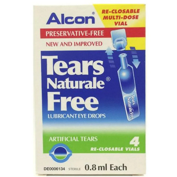 ALCON Tears Natural Free Lubricant Eye Drops 4x0.8ml