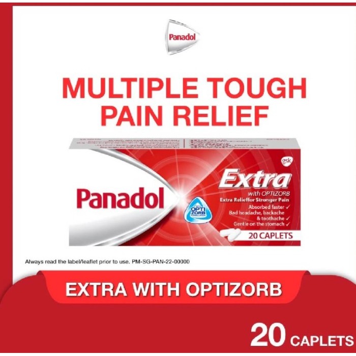 Panadol Extra with optizorb , 20 caplets (SINGAPORE)