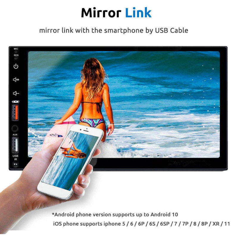 7 Inci Radio Mobil Double Din Car Stereo MP5 MP3 Player with Bluetooth