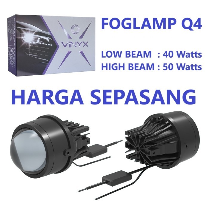 Foglamp Projector Vinyx Q4 Lampu Kabut Mobil LED Projie BiLED 3 Inch