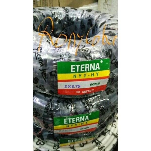Eterna Nyyhy 2X0,75Mm (Hitam Tembaga Serabut) Nyyhy 2 X 0,75 Mm