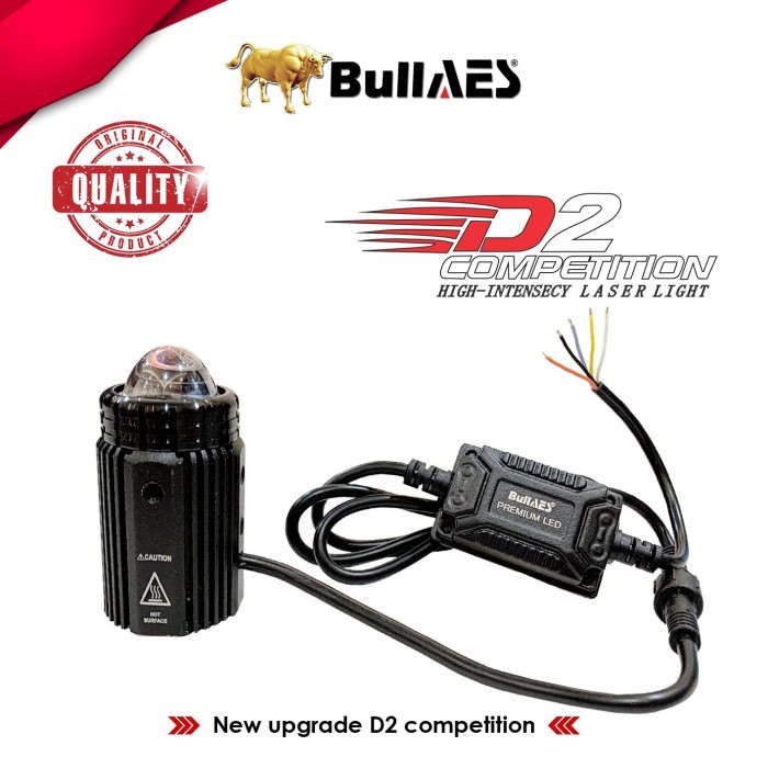 Lampu Tembak Laser D2 Plus Hi Loo 20 Watt Laser Premium Merk Bullaes