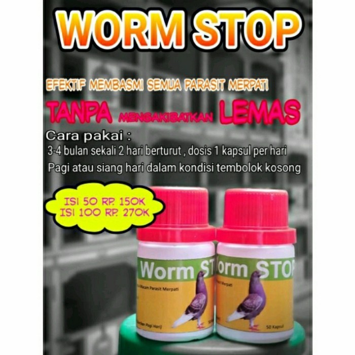 Worm Stop Baron Obat Cacing & Parasit Pada Merpati