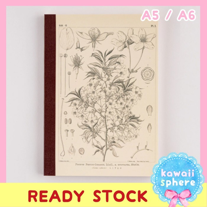 

Sale Hobonichi Plain Notebook A5 / A6 Yamazakura By Tomitaro Makino Ready