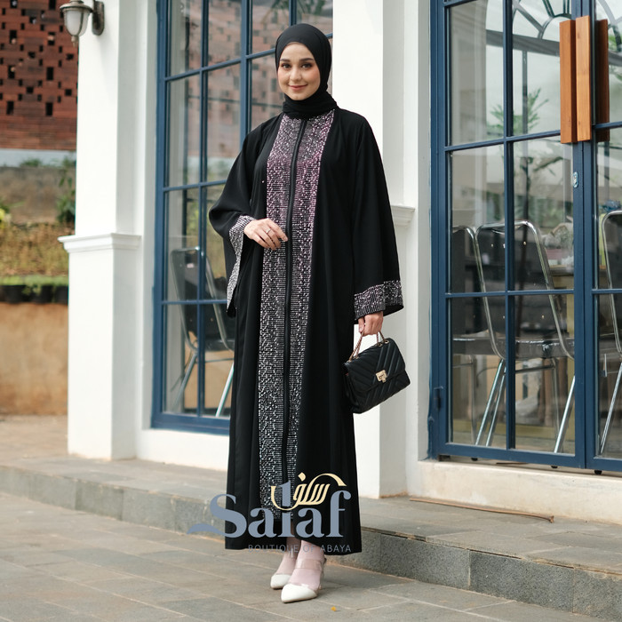 Abaya Hitam Turkey Bahan Kain Saudi Terbaru