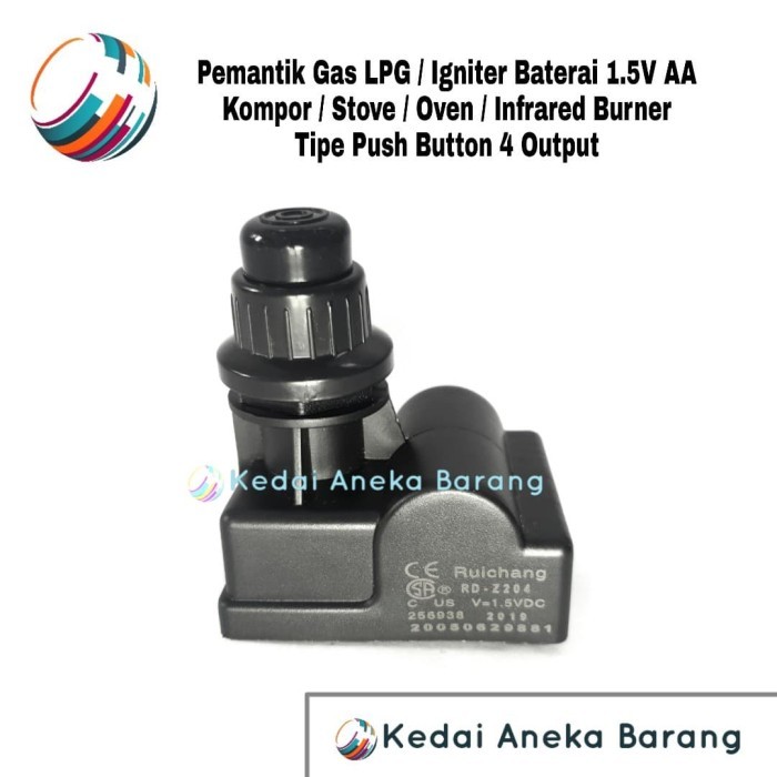 :=:=:=:=] Pemantik Gas Igniter Kompor Infrared Burner Baterai 1.5V 4 Output