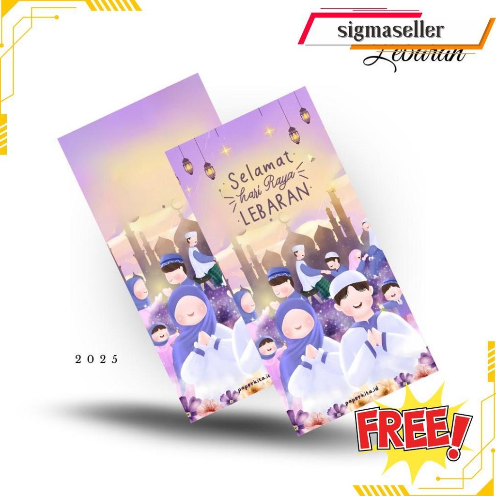 

Amplop Lebaran Panjang Bahan Premium Tebal Box Isi 50 Pcs Desain Tema Karakter Lucu Islami 2025 Gratis Ongkir
