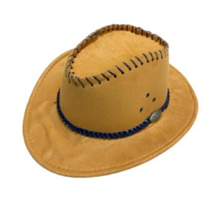 Topi koboy / Topi Cowboy Amerika Laken Tali Dewasa