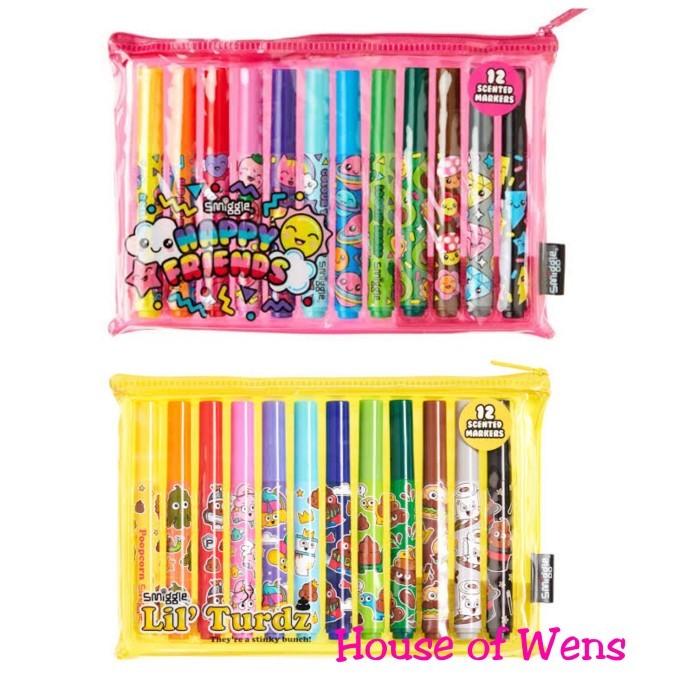 

SMIGGLE LIL TURDZ SCENTED MARKER PACK X12 ORIGINAL