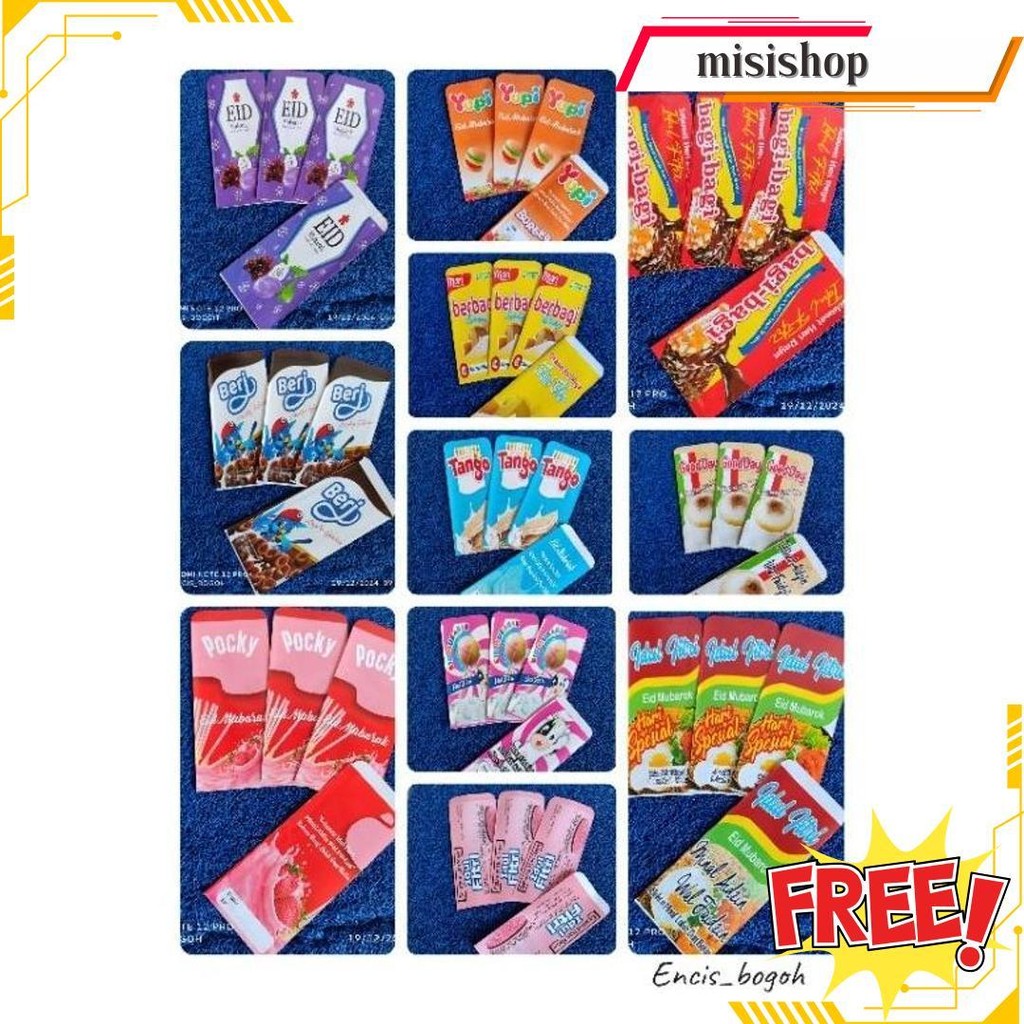 

[Jadian] Amplop Lebaran Tema Snack |Snack Resto Versi Panjang Isi 10 Pcs Terlaris