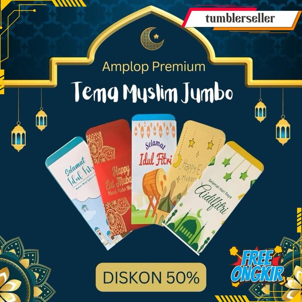 

(Isi 50) Paket Usaha Cod Amplop Jumbo Tanpa Lipat Uang Lebaran 2025 Terbaru Siap Pakai/Siap Jual Bisa Cod
