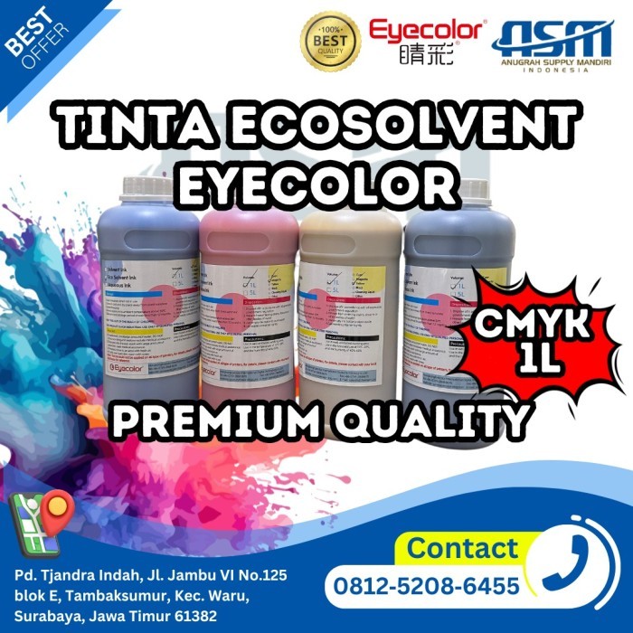 

Promo Tinta Ecosolvent Eyecolor Premium Dx5 Xp600 I1600 I3200 - Cmyk Cleaner