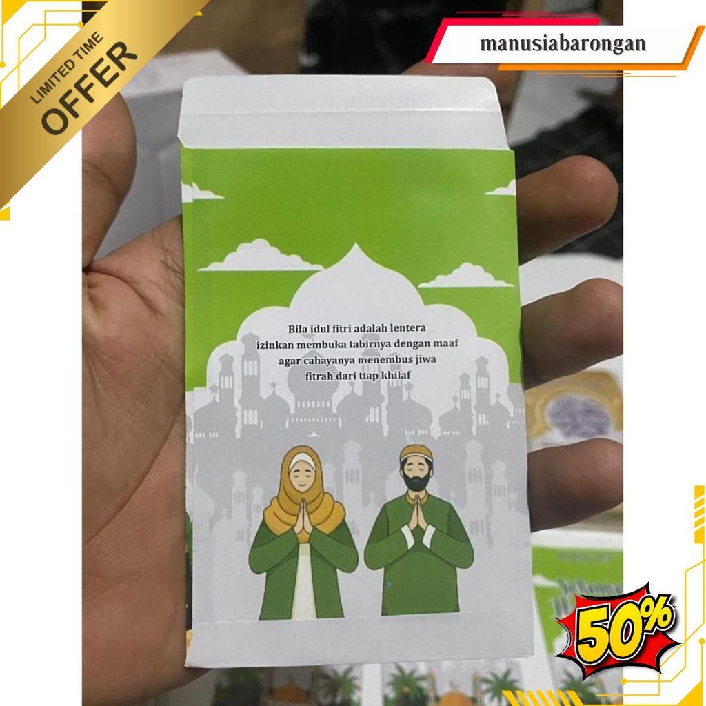 

Ampau 100 Lembar / Amplop Lebaran Masjid Df Uk Medium 11X7Cm - Mixmasjid Df Termurah Banget