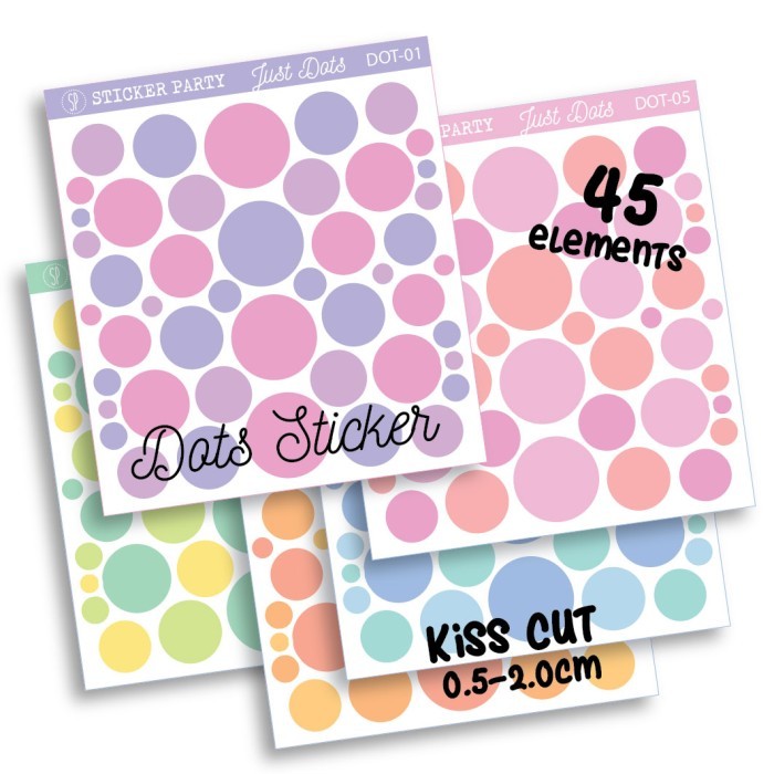 

@@@@] [Sticker Party] Stiker Just Dot Bulat ukuran Bervariasi Dekorasi DOT01