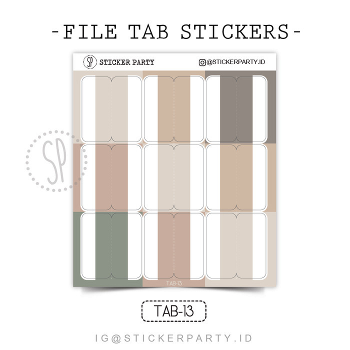 

populer] [StickerParty] Stiker Index File Tab Earthy Label Map Penyekat 3CM
