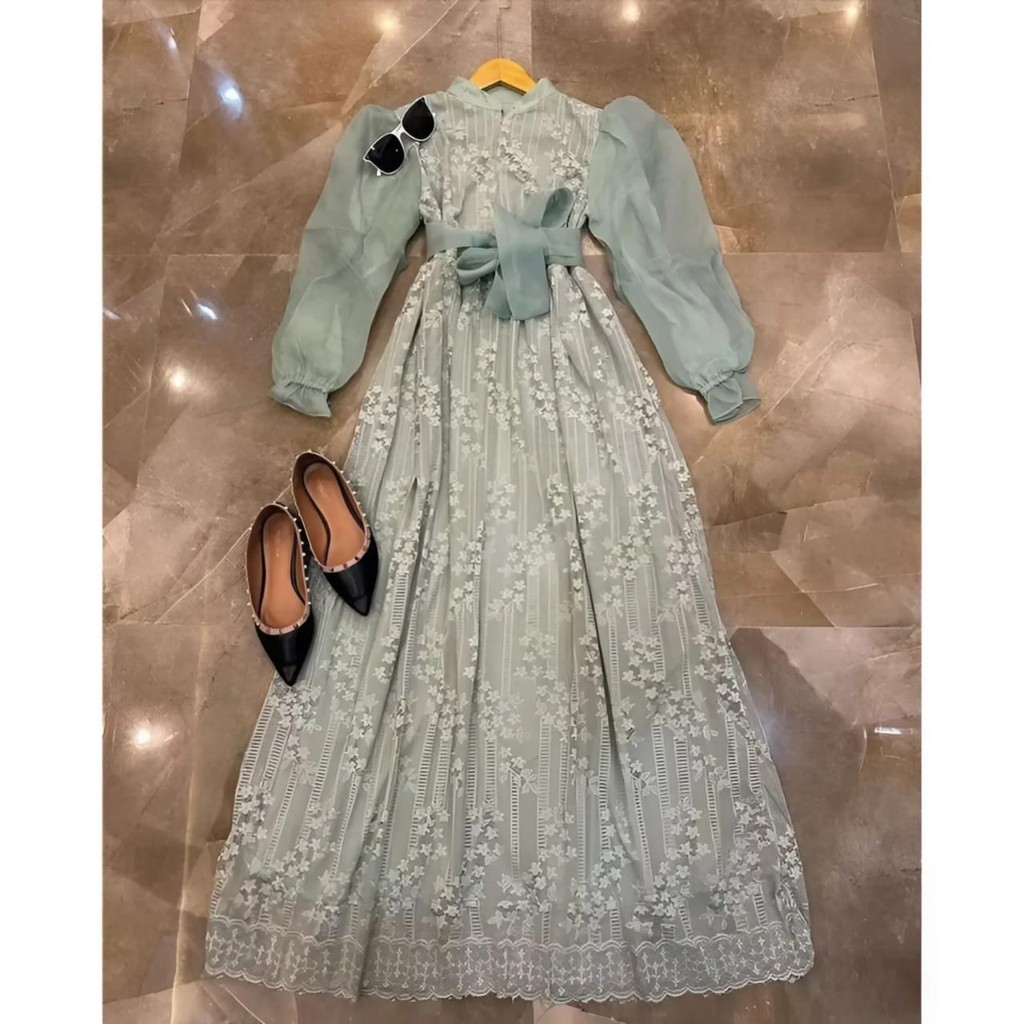 Gamis Wanita 2025 Terbaru S M L Xl Xxl Games 2In1 Maxi Longdress Pengajian Maxidress Baju Muslim Cew