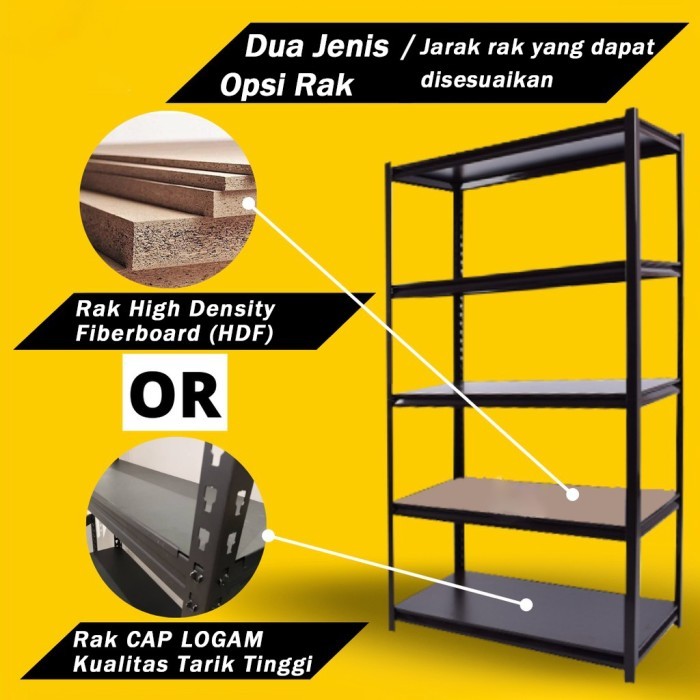 Terbaru Rak Besi Serbaguna Rak Berkapasitas Besar Berlapis-Lapis Rak Gudang Best Seller