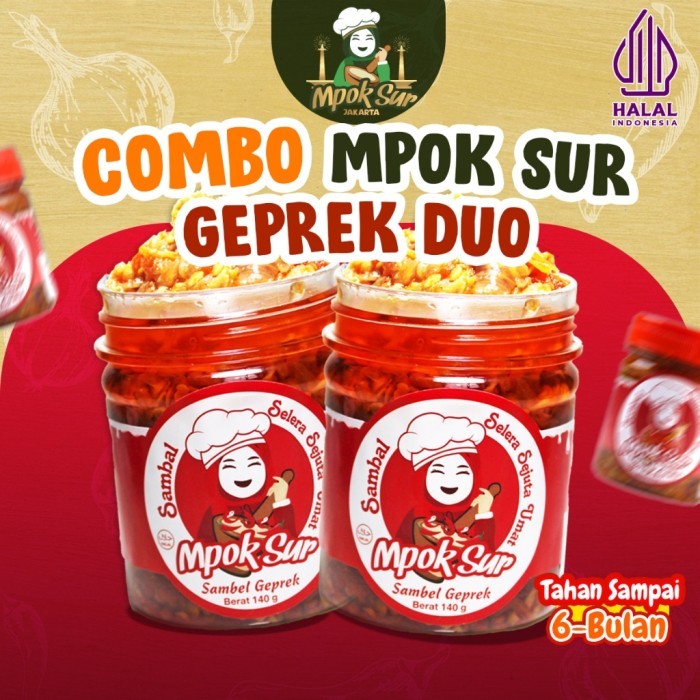 

TERLARIS MPOK SUR - SAMBAL GEPREK DUO SAMBAL GEPREK ISI 2 MURAH!!! MURAH