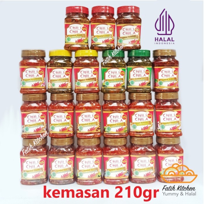 

TERLARIS CHILI CHILA SAMBAL 210 GR - SAMBAL CUMI, GEPREK, ROA, MATAH, KECOMBRANG, DLL MURAH!!! MURAH