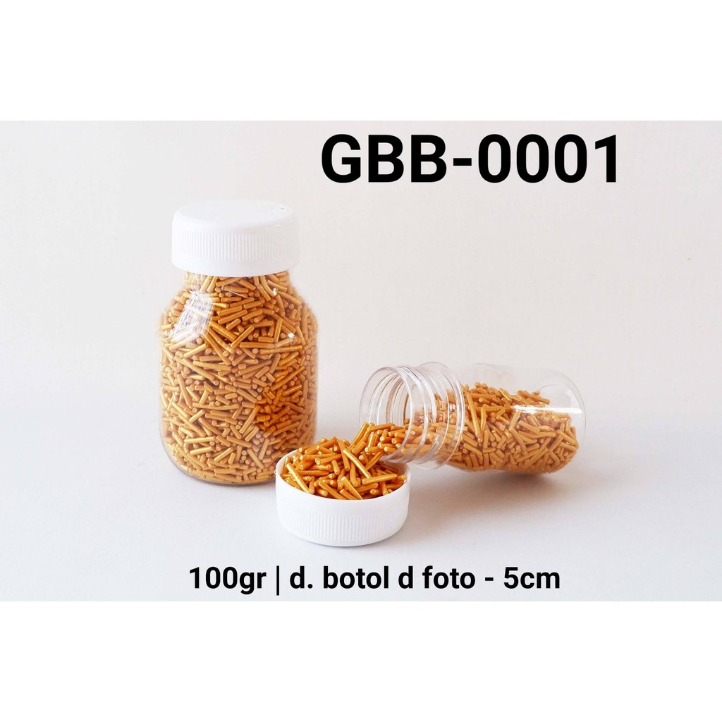 

GBB-0001 Sprinkles sprinkle sprinkel meses gold 100gram (SPRINKLES)