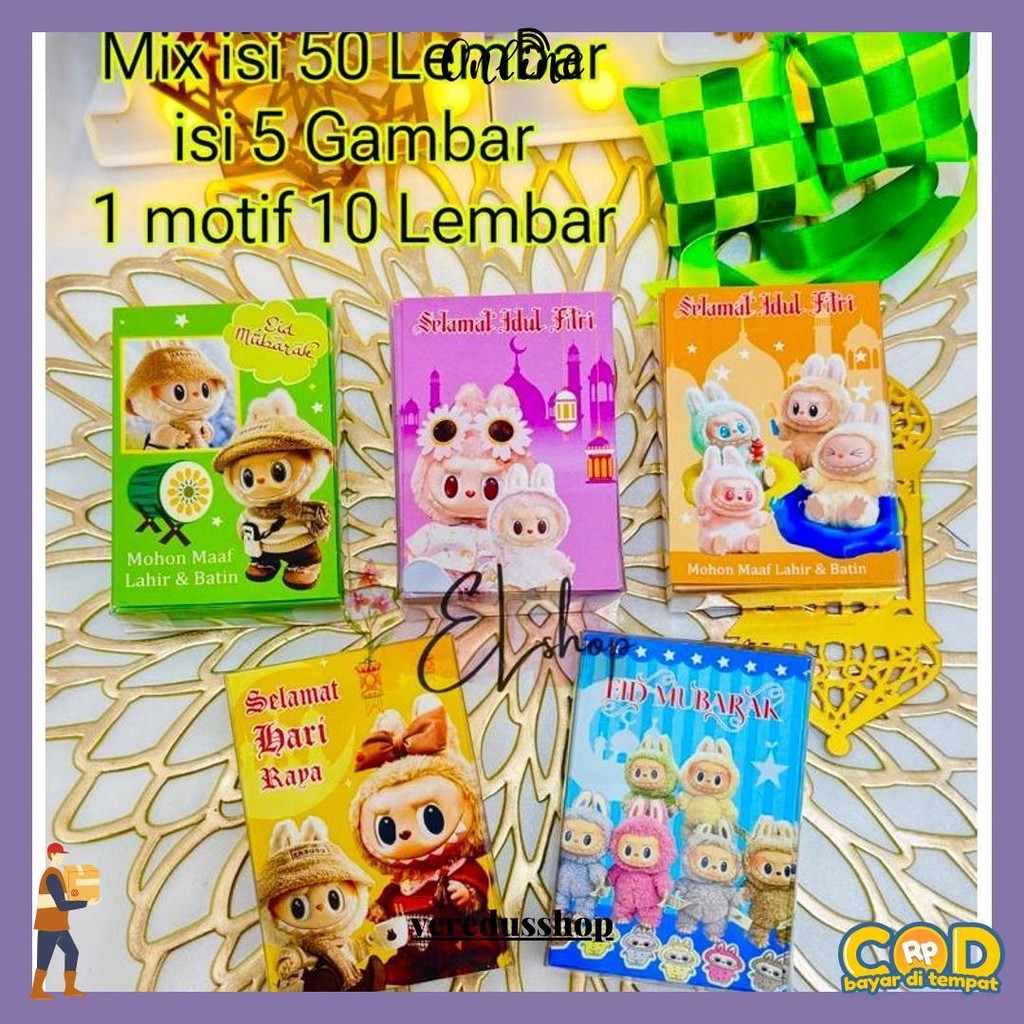 

Amplop Lebaran Idul Fitri Isi 50 Lembar Amplop Karakter Lucu Kartun Islami Eid Mubarak Original Produk