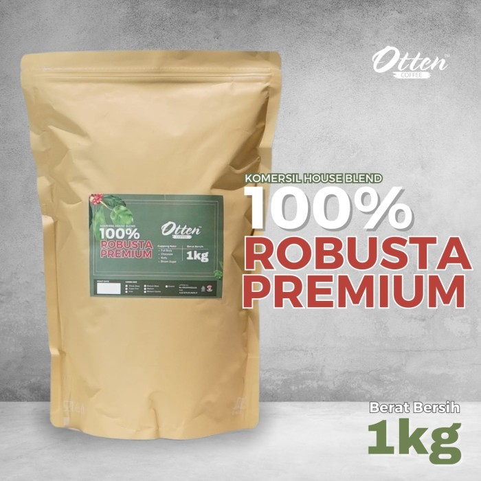 

Biji Bubuk Kopi 100% Full Robusta Premium House Blend 1Kg Coffee