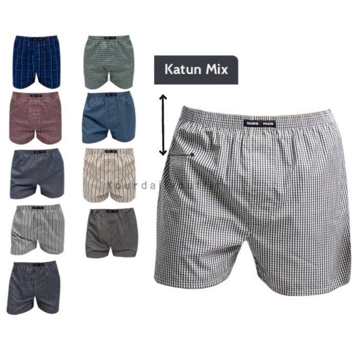 TERLARIS SOREX CELANA PENDEK BOXER PRIA / CELANA DALAM BOXER PRIA / BOXER PRIA SOREX KATUN
