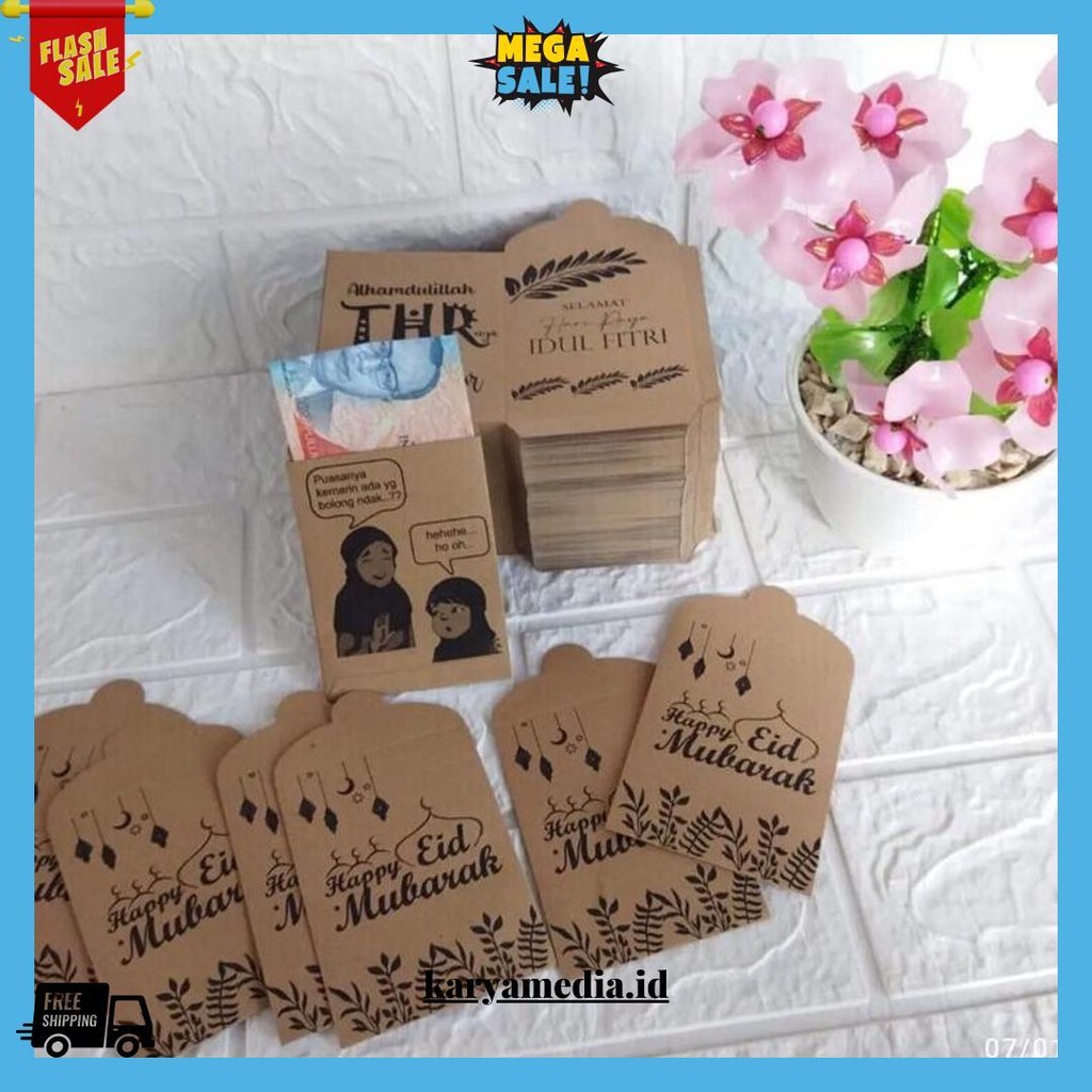 

100Pcs Amplop Lebaran Kertas Karton Cod