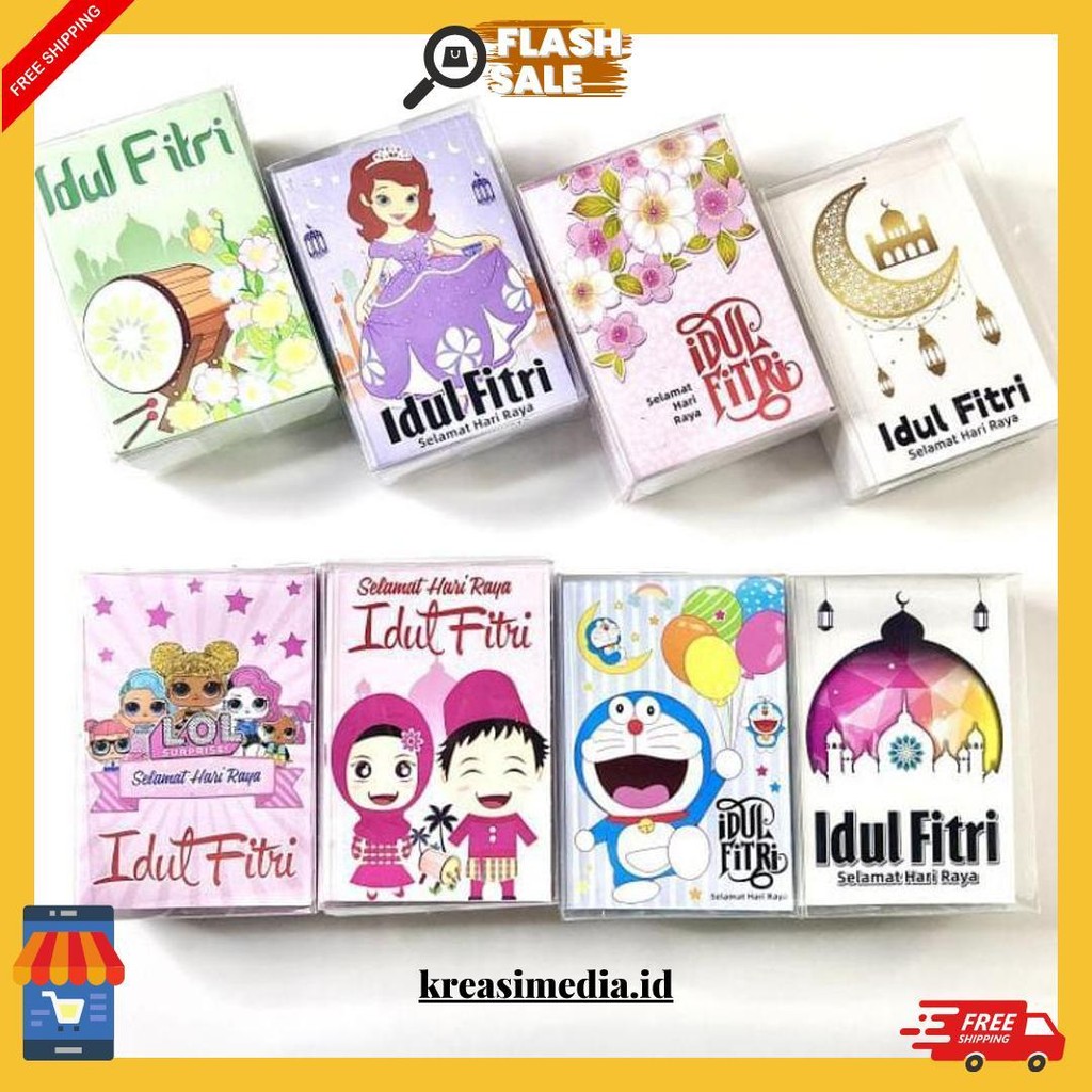 

Grosir Amplop Lebaran Mika Isi 50 Lembar / Angpao Hari Raya Idul Fitri Kartun Cod