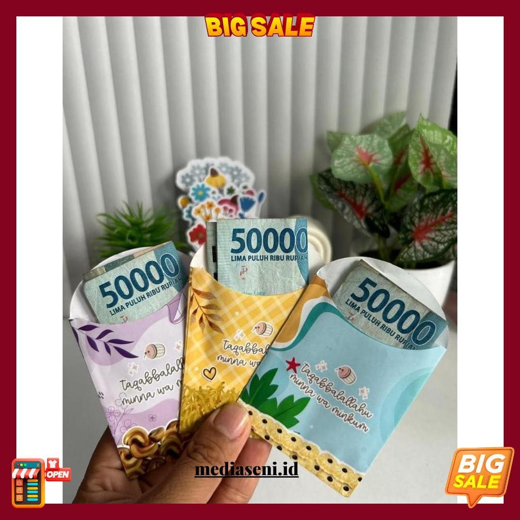 

10 Pcs Amplop Lebaran Idul Fitri Medium Motif Cookies Toples Aestetik 20255 Original Produk