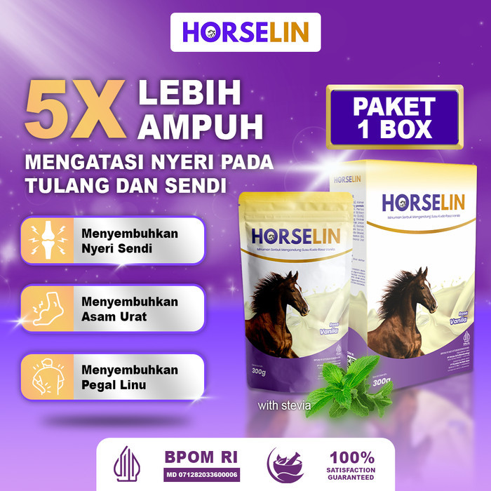 

Horselin Susu Kuda Premium 1 Box300gr Cegah Pengapuran Tulang, Nyeri Sendi Dan Rematik